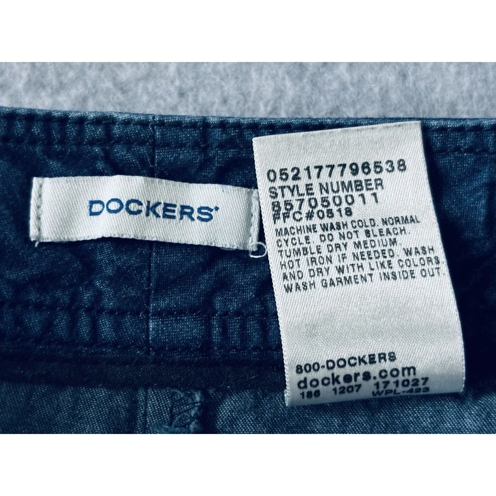 Dockers Dark Blue‎ Denim Jeans Skirt Skort Shorts Pockets Womens Size 8